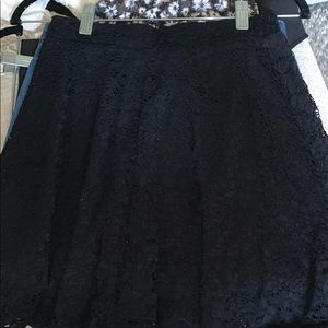 Black lace skirt